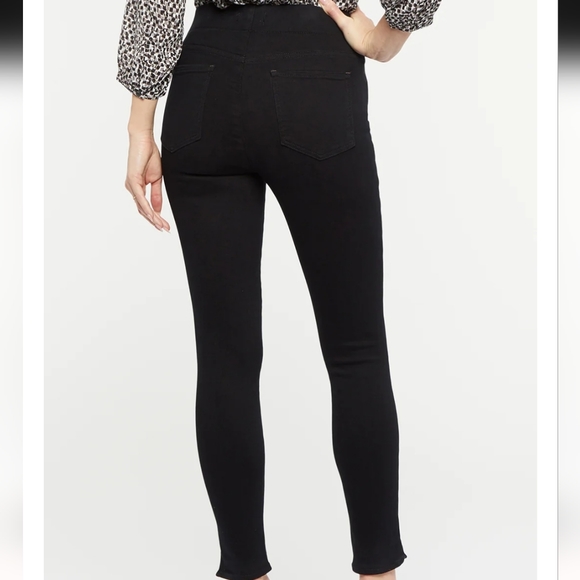 NYDJ Super Skinny Ankle Pull-On Jeans In SpanSpring Denim With Side Slits - Picture 3 of 9